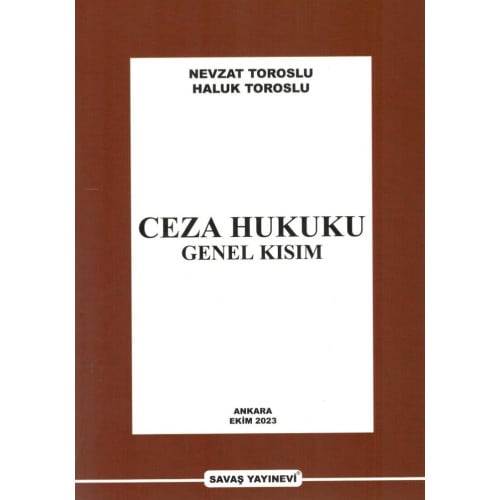 CEZA HUKUKU GENEL KISIM Haluk TOROSLU