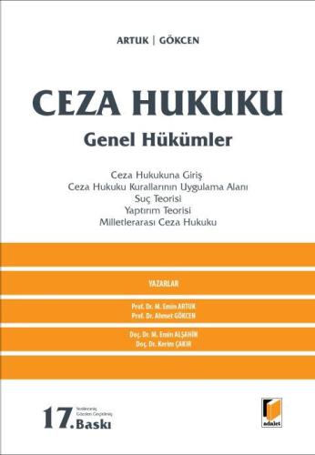 CEZA HUKUKU GENEL HÜKÜMLER Mehmet Emin Artuk